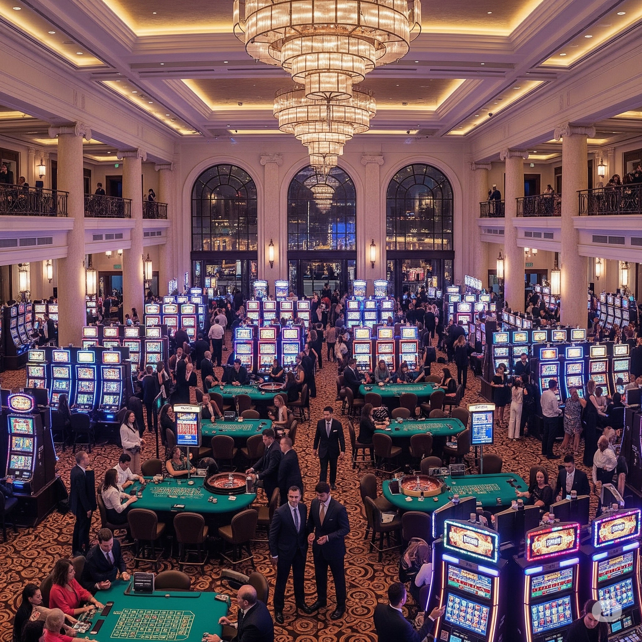 Blick auf das Casino von einer Terrasse