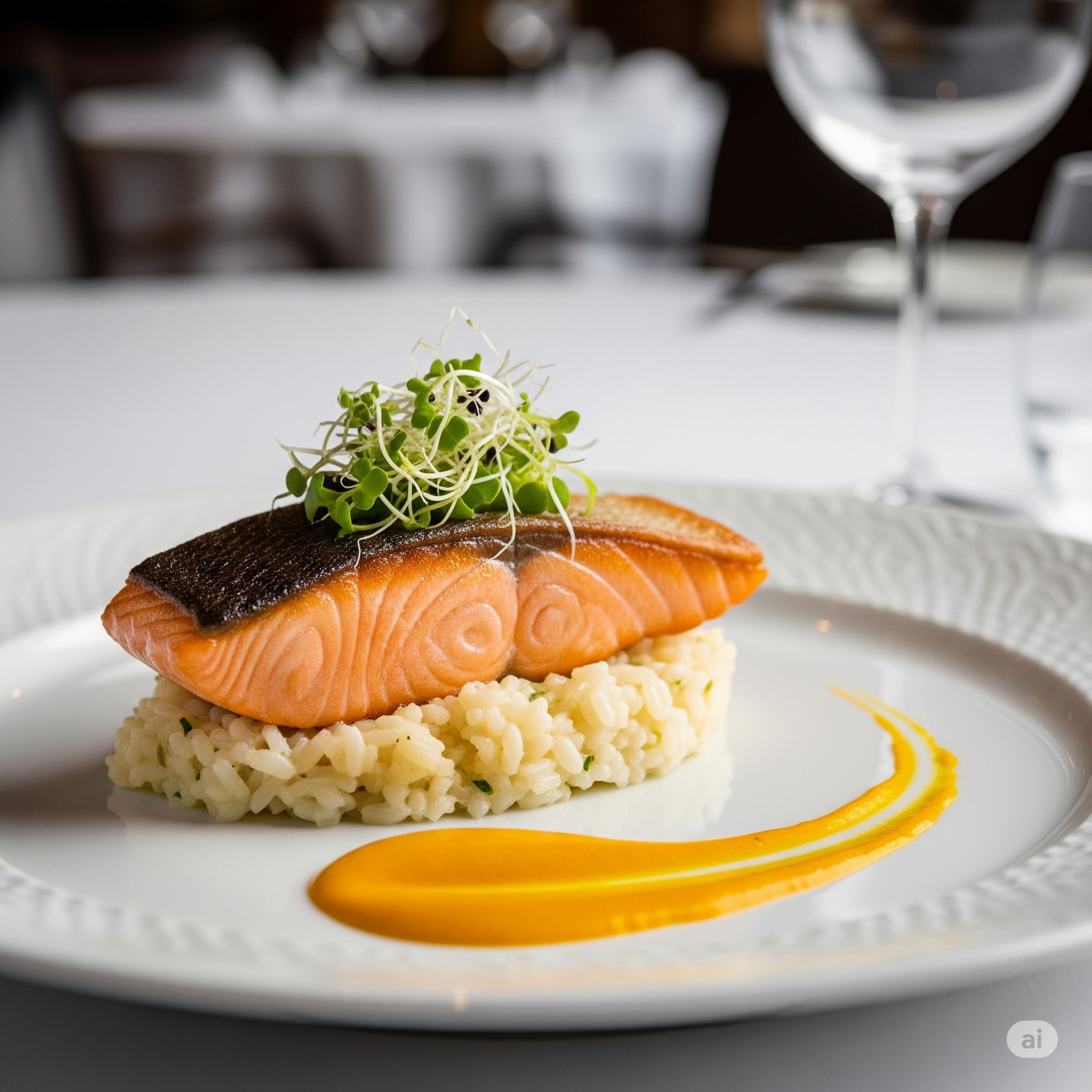 Gourmetgericht in einem Restaurant